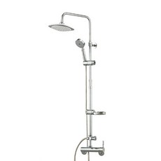 奧利維亞三段式高度可調向日葵花灑無水型銀色, 1組