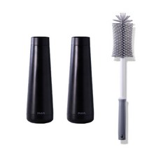 필레우스 살균 텀블러 인솔로 A 2p + 세척솔 세트, PEBBLE BLACK, 480ml, 1개