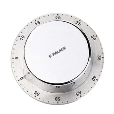 E-PALACE 磁吸式廚房旋轉定時器, 銀, 1個