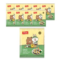 광천김 라인프렌즈 피크닉 프렌즈 김밥김, 20g, 10개