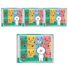 광천김 라인프렌즈 코니와 친구들 바삭 파래 도시락김, 4g, 64개