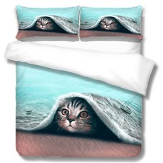 이불 커버 + 베개커버 2p 세트, 리얼 큐티캣 픽쳐(A_RD_534)