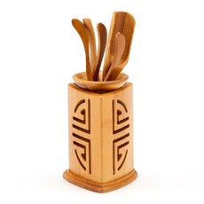雙福傳統圖案竹茶道套組, 棕色, 1套