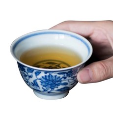 BABOSARANG 青花紋茶杯, 白+藍, 1個