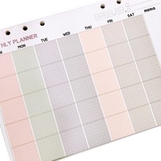 lallayena 月度計劃鑲嵌 6 張 36 張 x 2p + 封面和封底 x 2p 套組 Ver 2, 單色