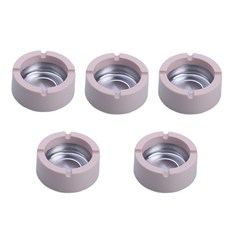 All Nine柔軟的色彩圓形菸灰缸, 粉色, 5個