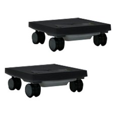 Homi.com 可移動式正方形花盆接水盤 2入, 黑色