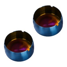 All Nine簡便的不鏽鋼菸灰缸 XL, 藍色, 2個