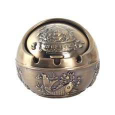 全九復古金屬煙灰缸 L, D-金色, 1個