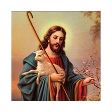 FIXART 珠寶十字繡圓 DIY 套件 40 x 50cm, 耶穌