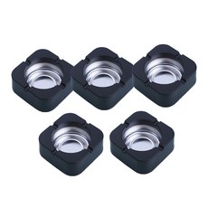 All Nine柔軟色調方形菸灰缸, 黑色, 5個