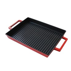 직사각 손잡이 그릴팬 레드 인덕션 IH, 35 x 27 cm, 1개