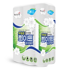 Blessed House無螢光劑白色3層捲筒衛生紙 25m, 30捲, 1袋