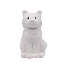 陶瓷坐著的貓咪牙籤筒 YT_RC235, 白色的, 1個