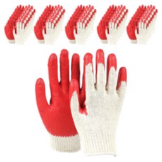 半塗層手套 100p 套組, 紅色塗層, 1個