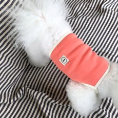 MAGDOG 狗狗果凍短版無袖上衣, 珊瑚色