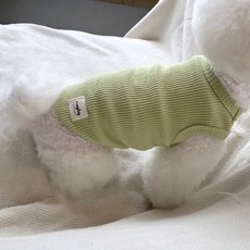 MAGDOG 寵物羅紋無袖T恤, 綠色, 1件