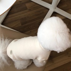 MAGDOG 狗狗精靈荷葉邊T恤, 象牙白