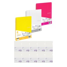 Eco Cheongun 彩色芯片彈簧文件 30 張 A4 3p + 彩色芯片 L 支架 10p, 隨機發貨（彈簧銼），透明（L夾）, 1套