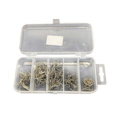 Fishingtem 三本鉤散裝魚鉤 + 收納盒, 1套