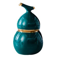 Winwin Company YT_RC237 開運葫蘆陶瓷牙籤筒, 綠色, 1個