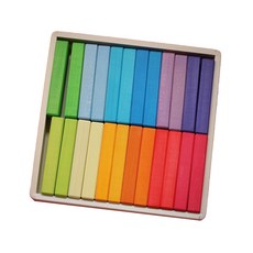 Scandico Waldorf 實木平板積木套組 24p, 混色