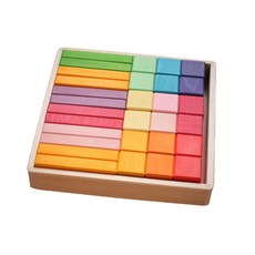 Scandico Waldorf 實木混合塊套組 30p, 粉彩