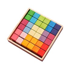 Scandico Waldorf 木製教區立方體積木套組 36p, 粉彩