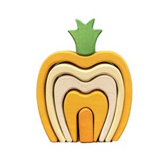 Skandico 鳳梨造型木製拼圖, 1個, 6件