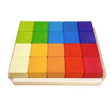 스칸디코 발도르프 블록 트래블 세트 레인보우 20p, 혼합색상, 1개