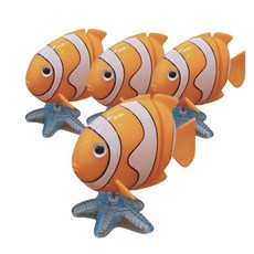 Hans捲線熱帶魚 4入+底座 4入, 混色（熱帶魚），隨機發貨（海星支持）