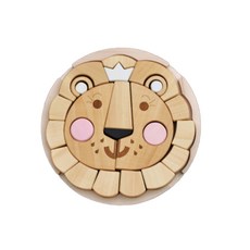 Scandiko Waldorf木質積木教具 萊恩拼圖 26入, 木頭色