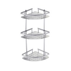 鋁製浴室角落三層架, 混合色, 1個