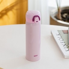 孩童保溫瓶, 淺粉色, 480ml