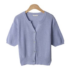 LINDASHOP 女款亞麻短袖開襟衫 CD1410K13