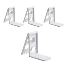簡約基本多功能支架 4入, 白色, 1個