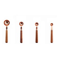 Cafe Club 黃銅平量勺 1.25ml + 2.5ml + 5ml + 15ml 套組, 1套