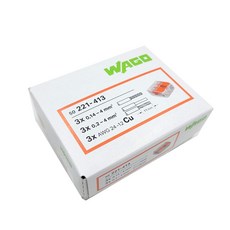 WAGO 旺科 電線連接器 221-413, 50個