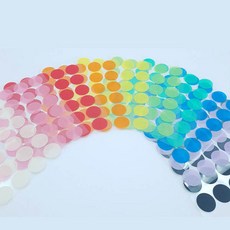 Eurocel 彩色圓形紙膠帶 10種, 1套