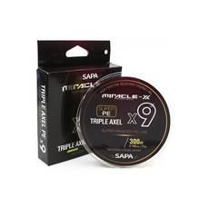 SAPA Triple Axel 9股PE釣魚線 300m, 黑色 + 螢光綠