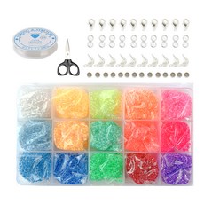 Lu&Vely 內芯串珠 3mm 15種組合, 銀色