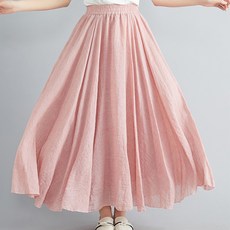 PAPERMENTS 鬆緊帶寬鬆棉麻長裙