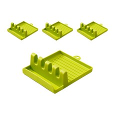 簡約多功能置物架托盤, 綠色, 4個