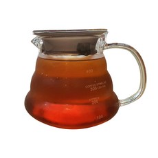 耐熱玻璃波浪咖啡壺濾波 400ml, 單色, 1入