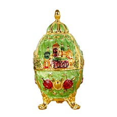 Top Cigar TCR室內擺飾宮殿圖案雞蛋型牙籤盒, 綠色, 1個