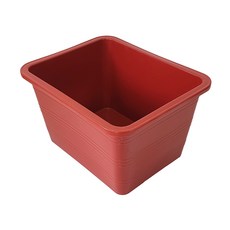 플라스틱 사각 대야, 적색, 1개