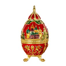 Top Cigar TCR室內擺飾宮殿圖案雞蛋型牙籤盒, 紅色（宮廷色）, 1個