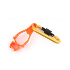 ergodyne 手套夾 3400CA + 登山扣, 1個, 螢光橘