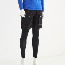 NEVERMINDALL 男士可穿戴網眼冰腿 Tosh BA604, 黑色的