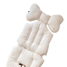 Dottodot Marolotte 刺繡絎縫嬰兒推車坐墊, 黛西 米白色, 1個